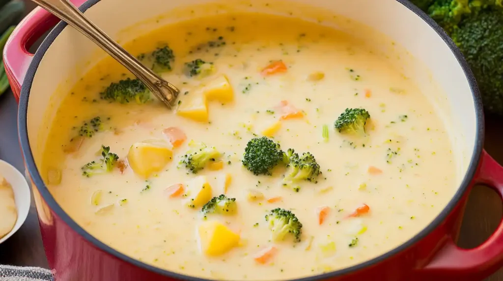 Cheesy Broccoli Potato Soup