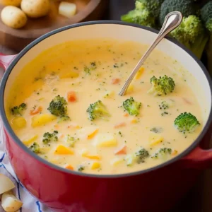 Cheesy Broccoli Potato Soup
