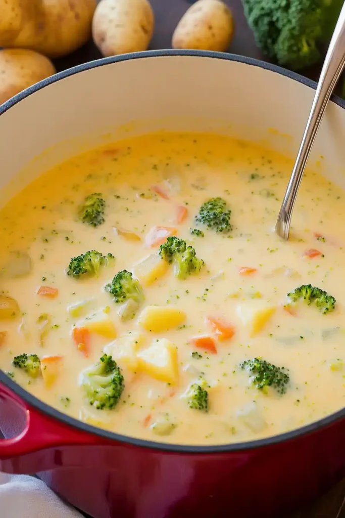 Cheesy Broccoli Potato Soup
