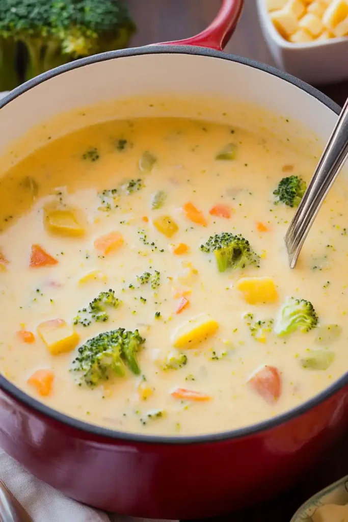Cheesy Broccoli Potato Soup