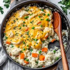 Creamy Garlic Chicken & Rice Skillet