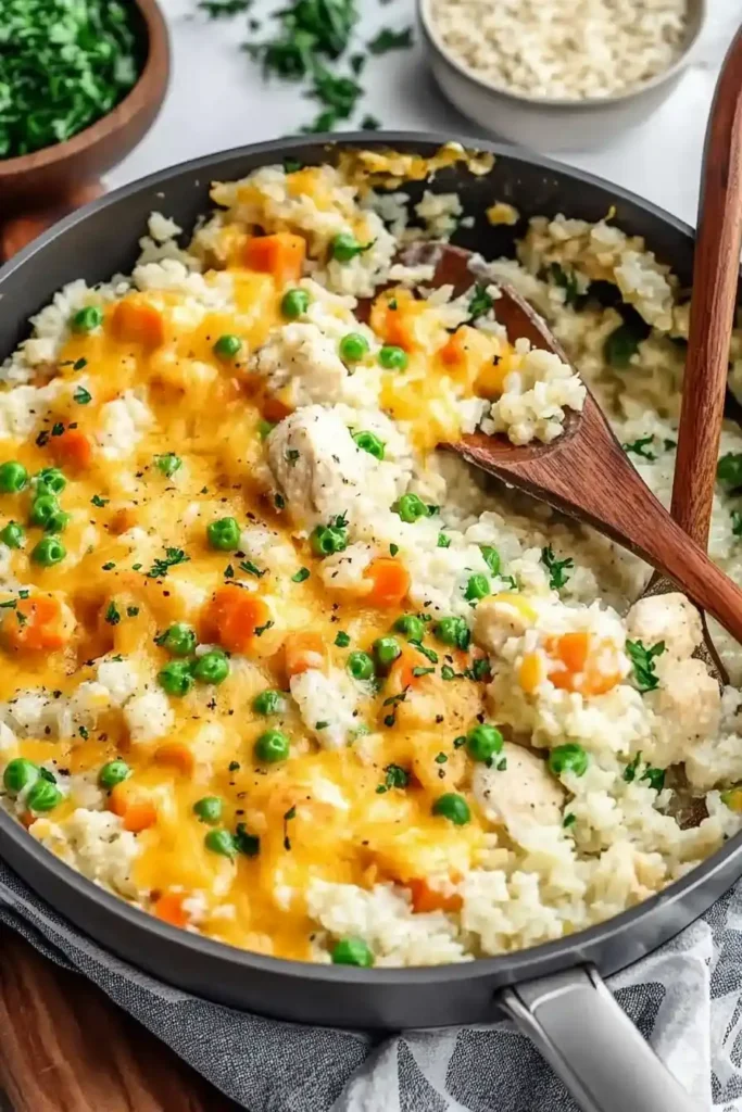 Creamy Garlic Chicken & Rice Skillet