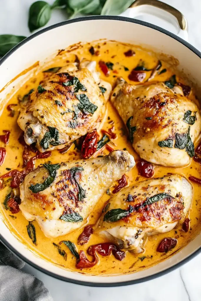 Creamy Tuscan Chicken Thighs