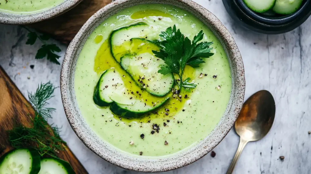 Cucumber Avocado Gazpacho