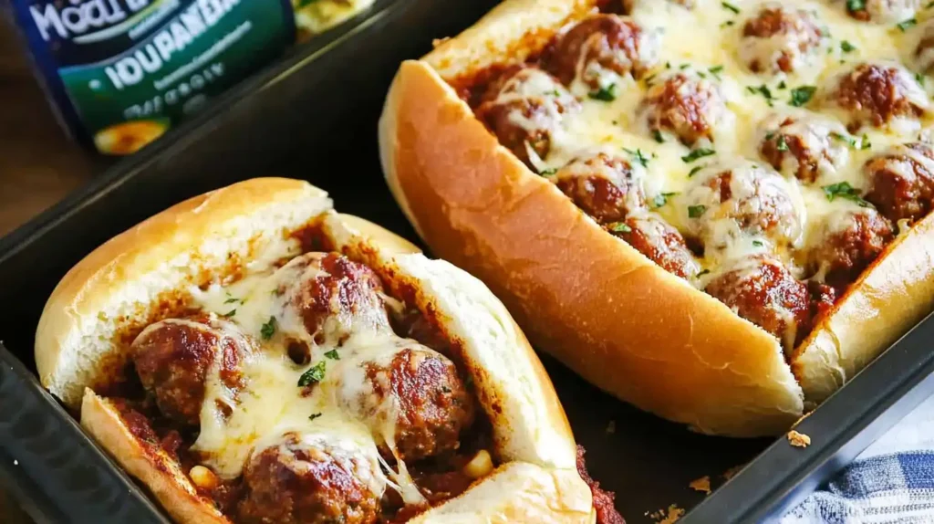 Easy Baked Meatball Subs