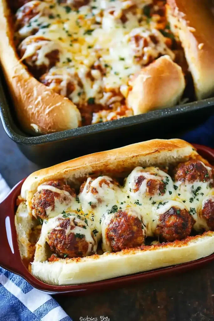 Easy Baked Meatball Subs