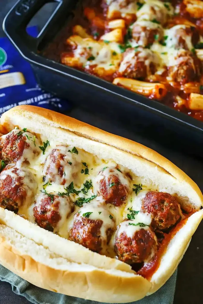 Easy Baked Meatball Subs