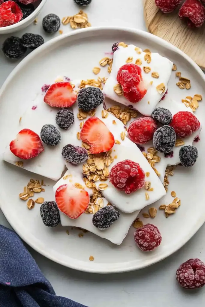 Frozen Yogurt Bark with Berries