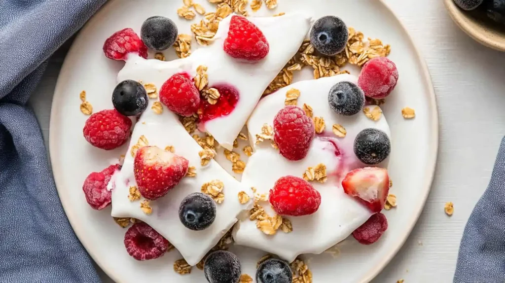 Frozen Yogurt Bark with Berries