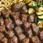 Garlic Butter Steak Bites with Zucchini