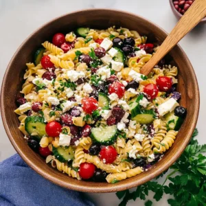 Greek Pasta Salad with Feta Dressing