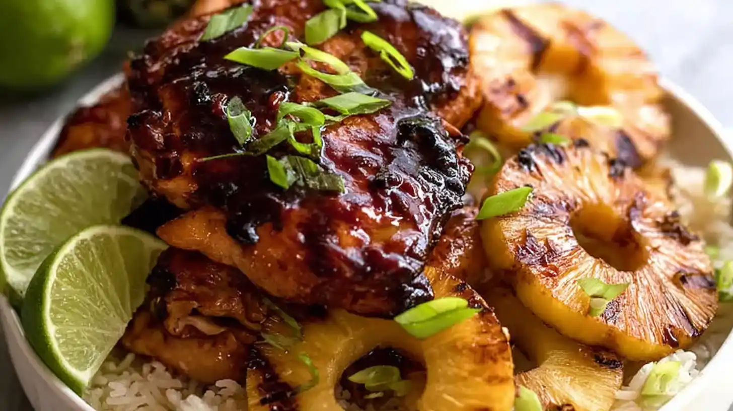 Hawaiian Huli Huli Chicken Stack