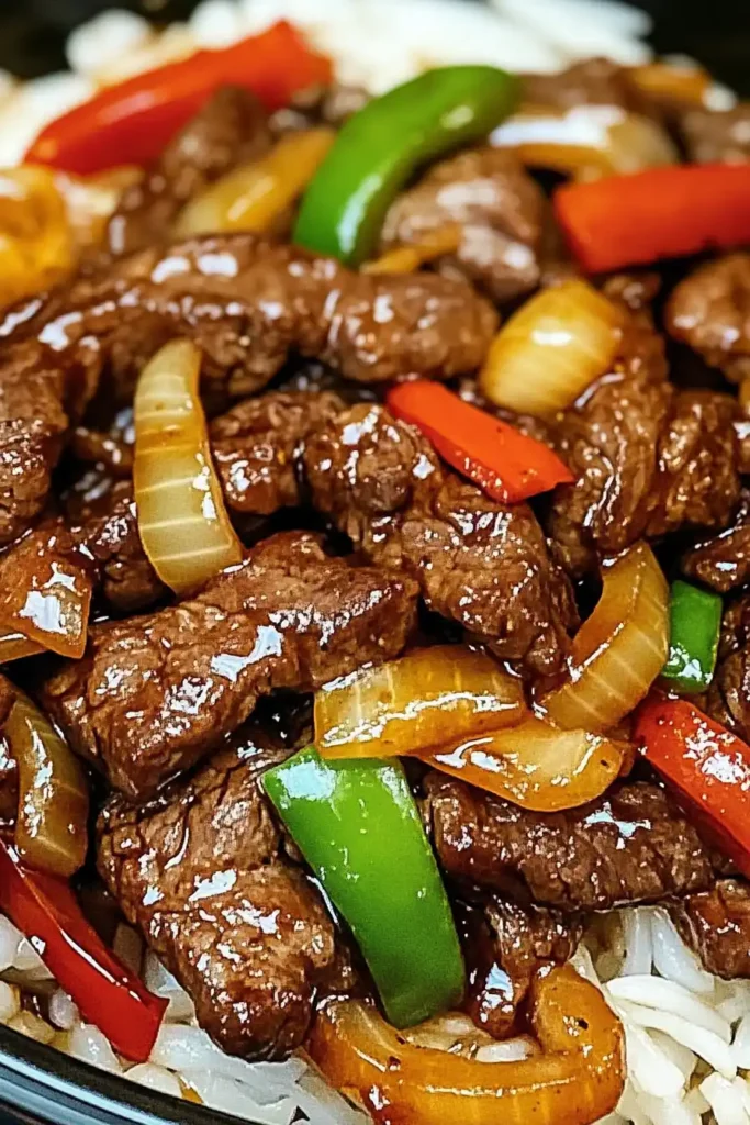 Sizzling Chinese Pepper Steak with Onions