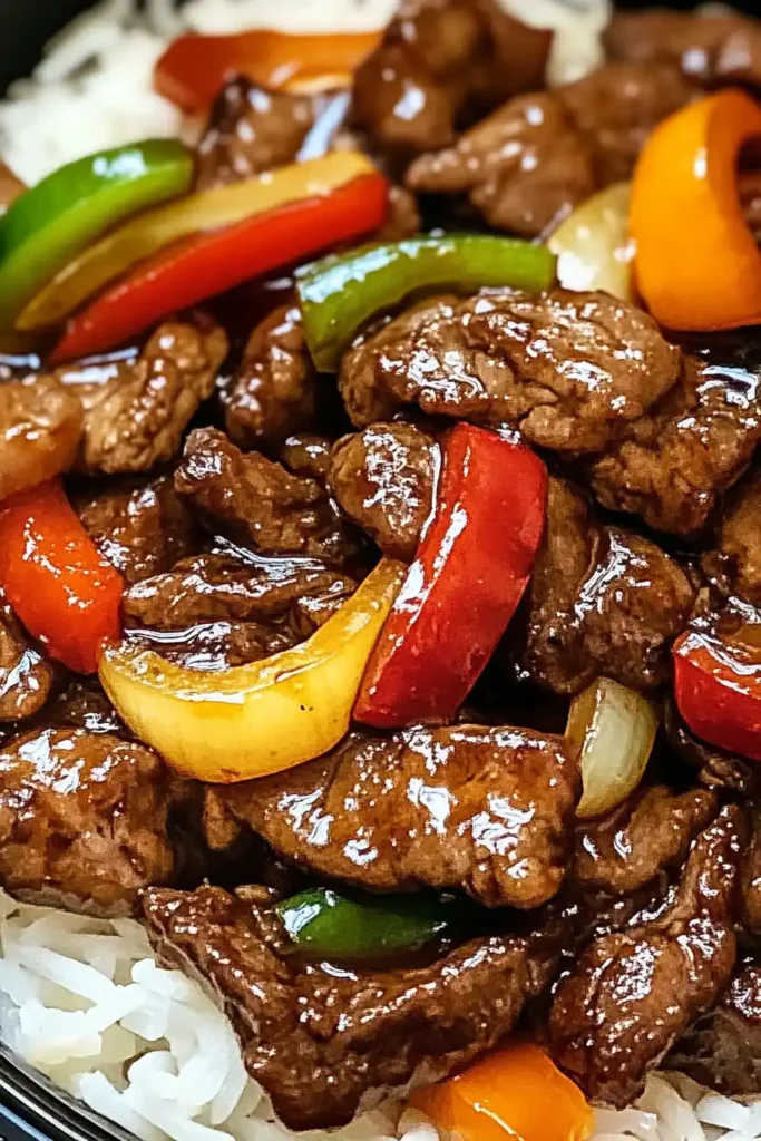 Sizzling Chinese Pepper Steak with Onions
