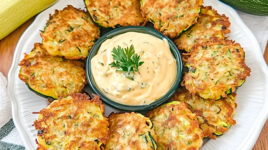 Zucchini Fritters with Garlic Aioli