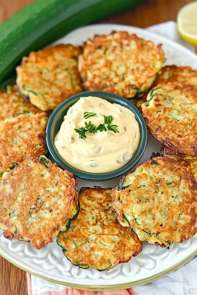 Zucchini Fritters with Garlic Aioli