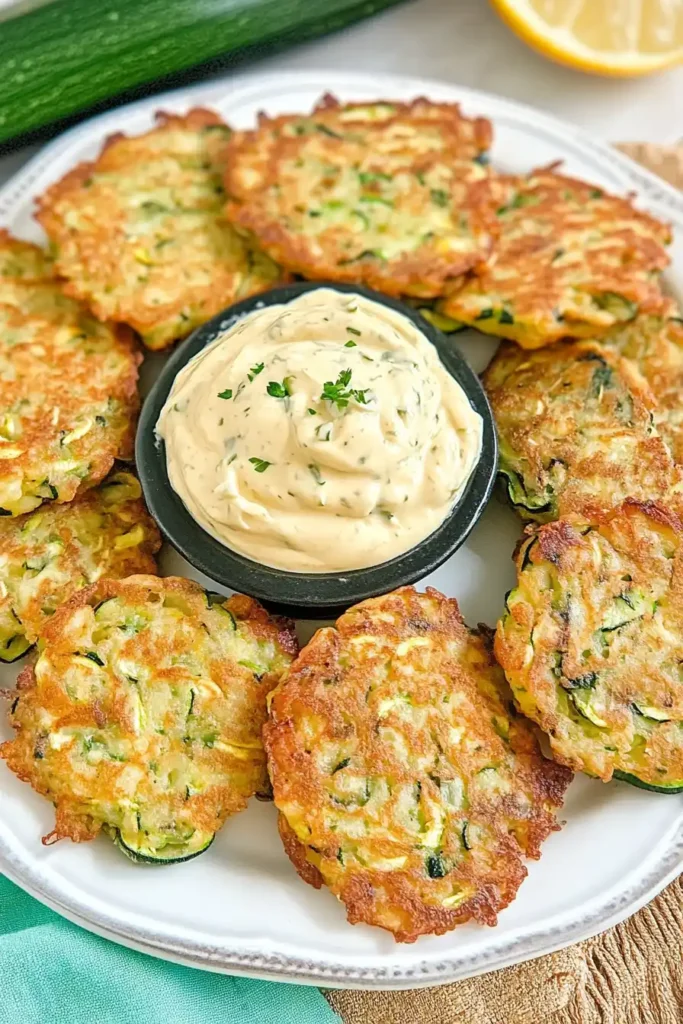 Zucchini Fritters with Garlic Aioli
