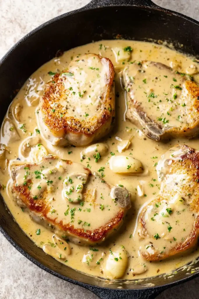 Creamy Garlic Pork Chops