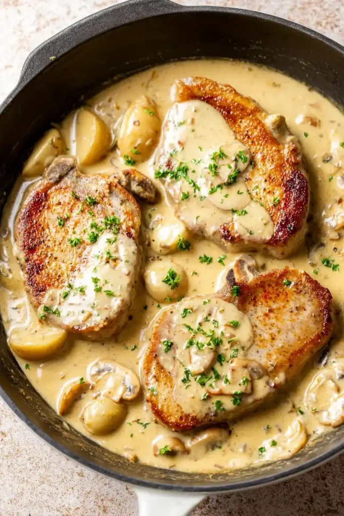 Creamy Garlic Pork Chops