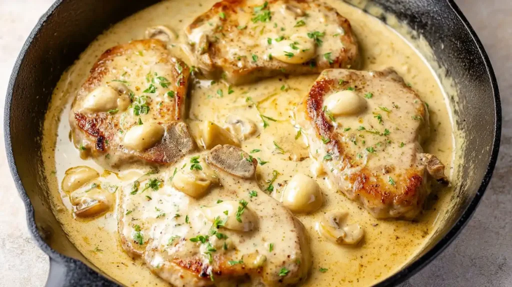 Creamy Garlic Pork Chops