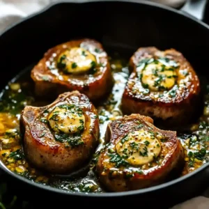 Garlic Butter Pan Seared Pork Chops