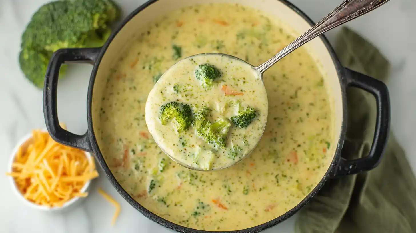 High Protein Broccoli Cheddar Soup