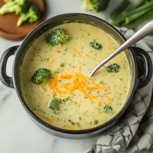 High Protein Broccoli Cheddar Soup