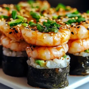SPICY SHRIMP SUSHI STACKS