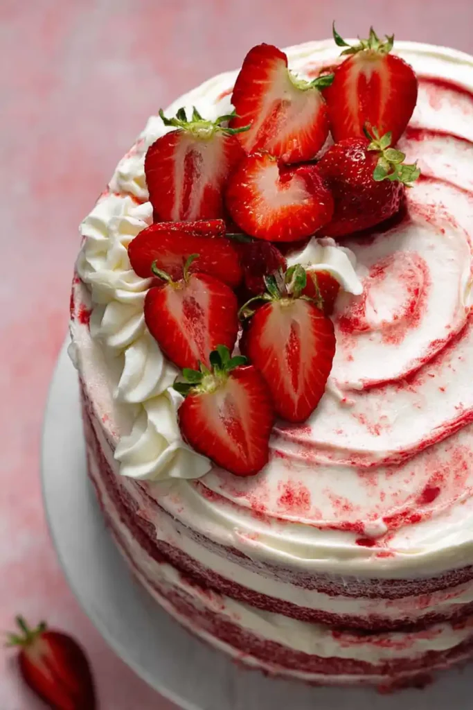 Strawberry Shortcake Layer Cake (Sponge Cake)