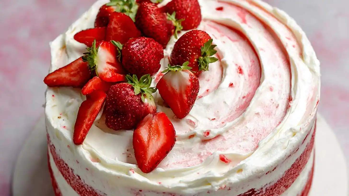 Strawberry Shortcake Layer Cake (Sponge Cake)