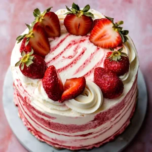 Strawberry Shortcake Layer Cake (Sponge Cake)