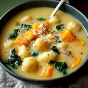 Savory Butternut Squash Gnocchi Soup