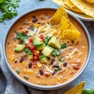 Creamy Vegetarian Tortilla Soup