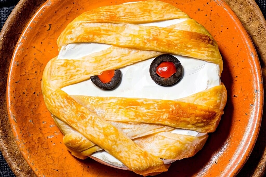 Mummy Brie Halloween Food