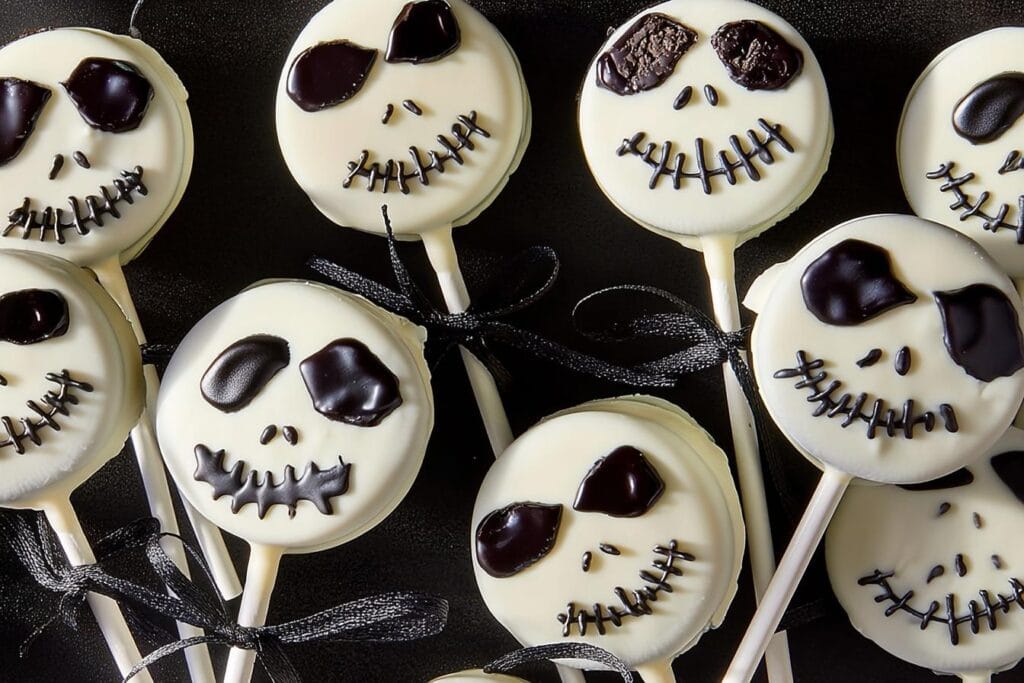 Jack Skellington Oreo Pops halloween treats