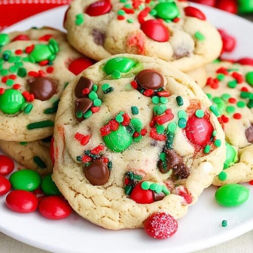 M&M Christmas Cookies