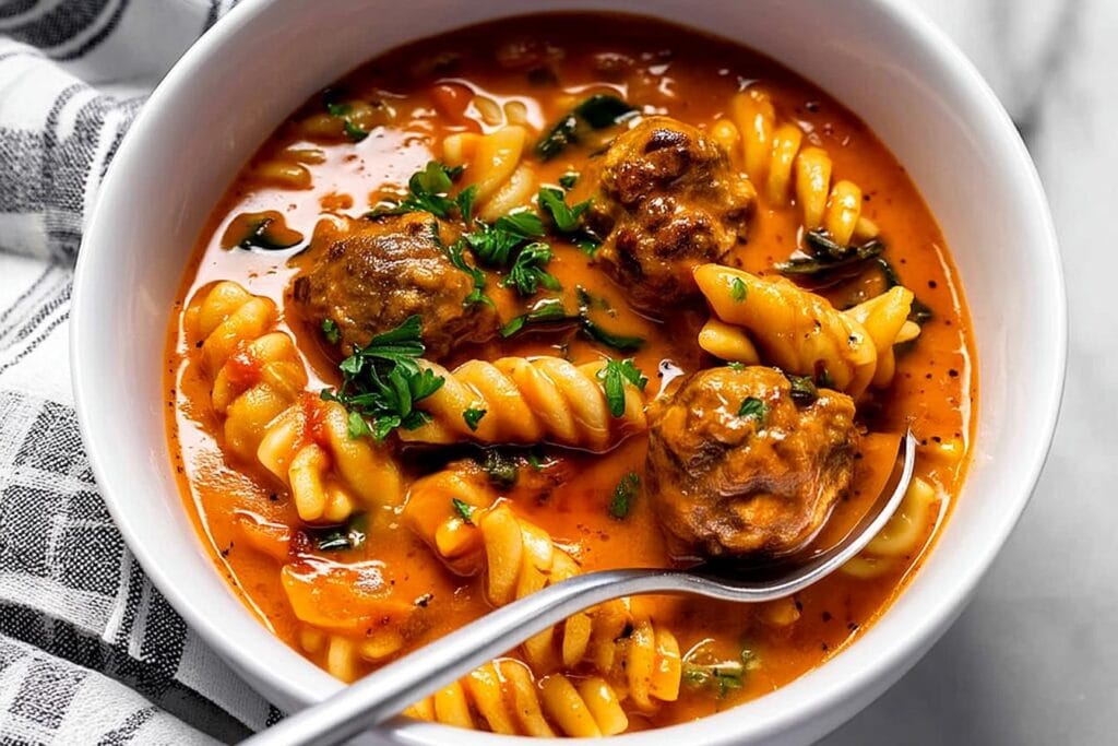 Creamy Italian Meatball Soup Recipe