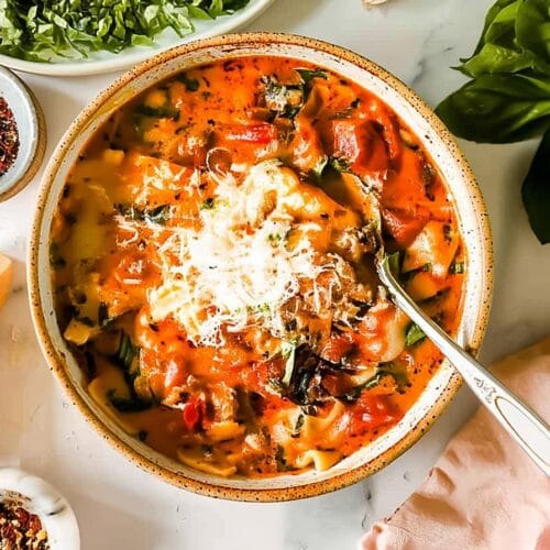 Easy Creamy Lasagna Soup