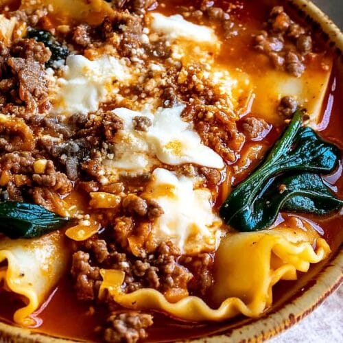 One Pot Lasagna Soup