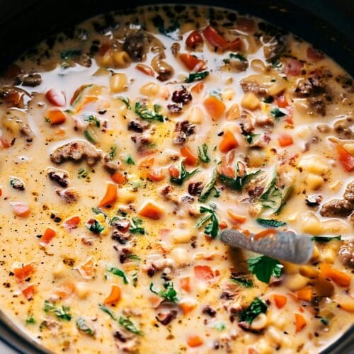 Creamy Parmesan Italian Sausage Soup