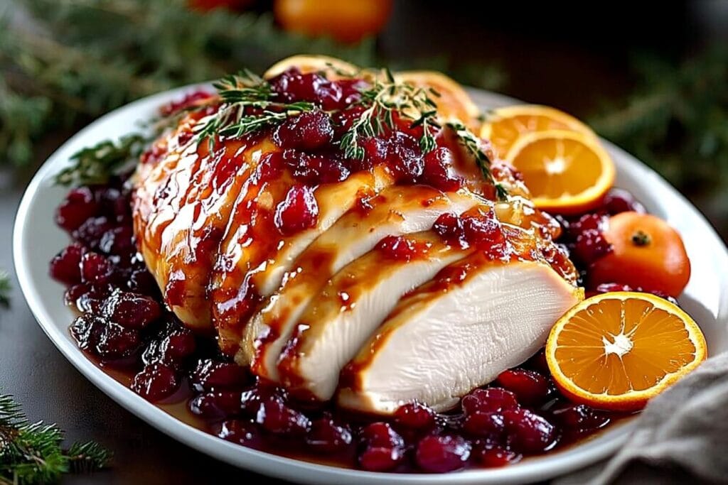 Cranberry Orange Glazed Turkey Breast