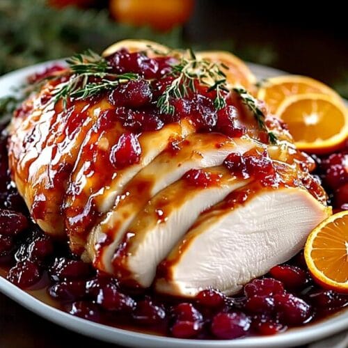 Cranberry Orange Glazed Turkey Breast