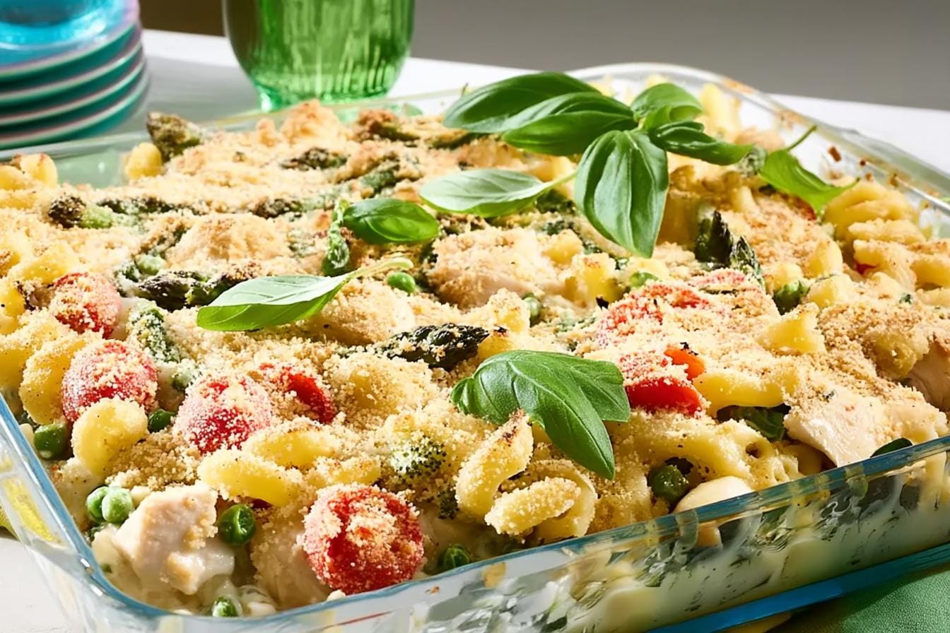 Chicken Primavera Pasta Bake