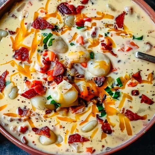 Bacon Cheddar Gnocchi Soup