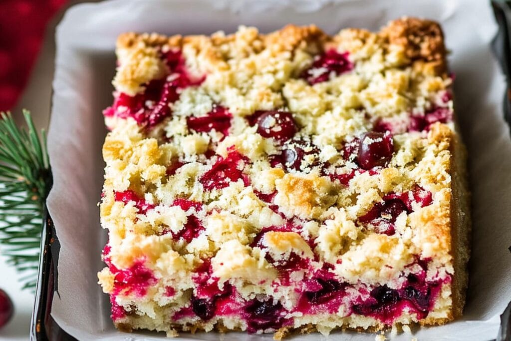 Moist Christmas Cranberry Bars