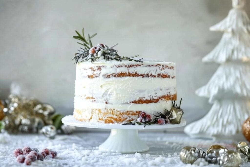 White Christmas Sparkle Cake