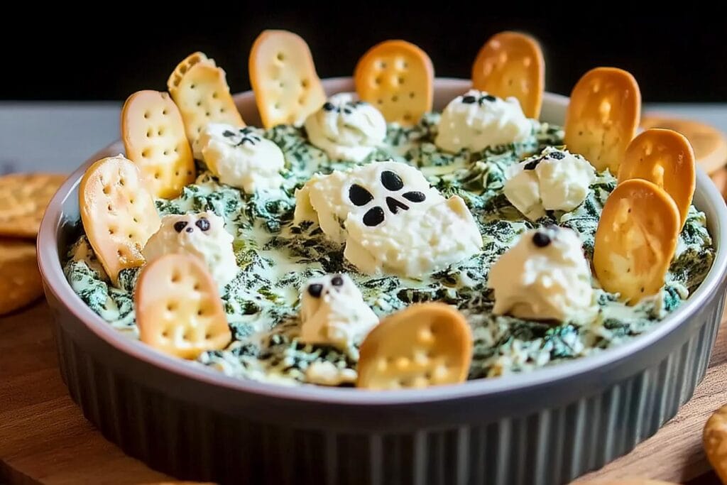 Spinach dip graveyard scene