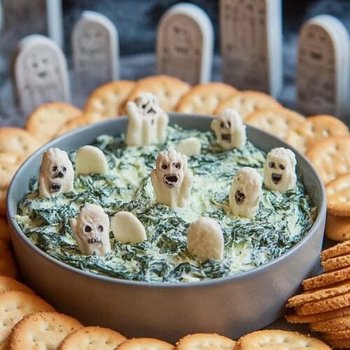 Spinach dip graveyard scene