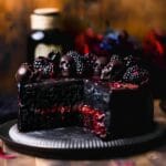 Spooky Black Velvet Halloween Cake