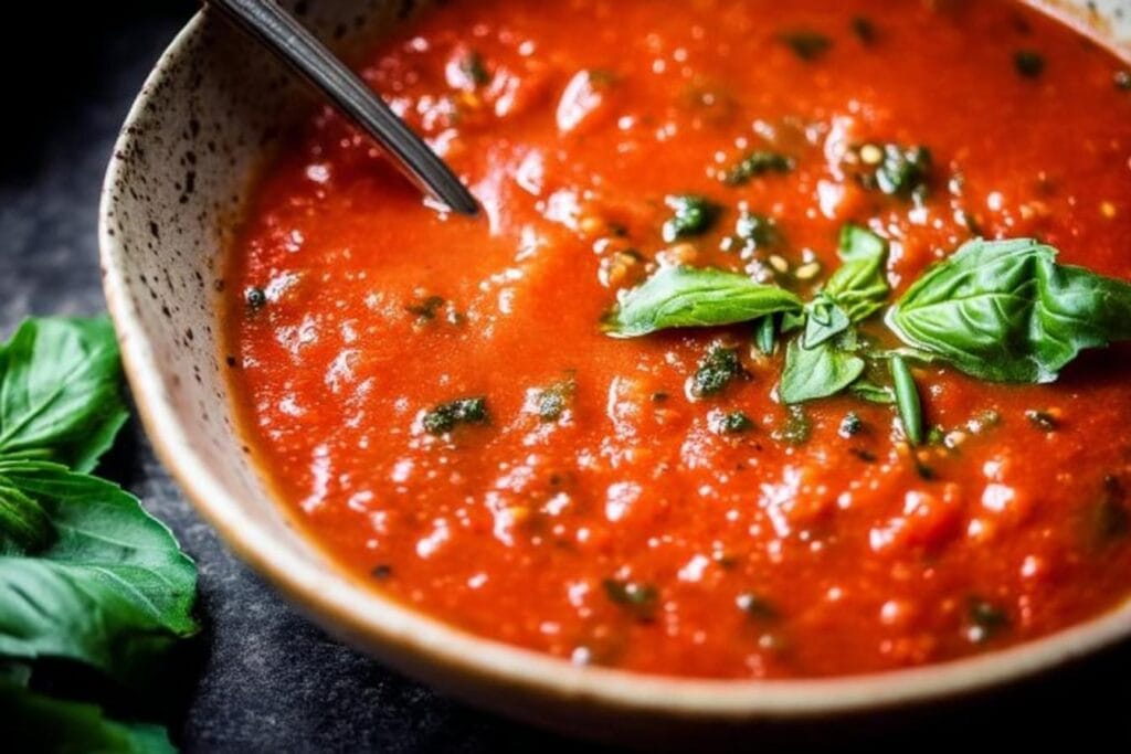 Homemade Roasted Tomato Basil Soup